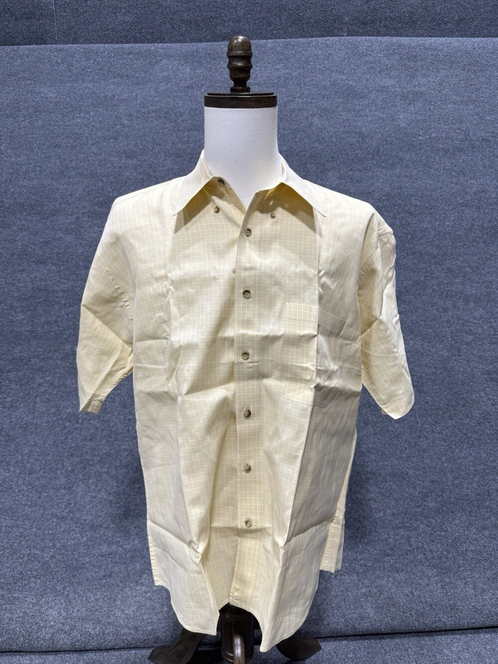 Pendleton Broadway Cloth Beige Plaid Button Up Shirt Mens XL Cotton